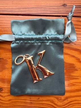 Gold Letter K Charm Pendant for Accessories